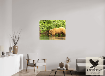 40 x 30″, Print on Canvas - ready to hang or set on a shelf Fishing Takes Patience Nature Photography Print