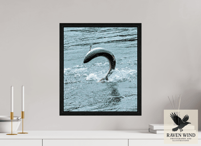 16 x 18.2″, Floater Frame - black oak frame - ready to hang Hooked on the Wild Nature Photography Print