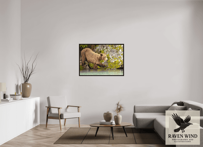 44 x 31″, Floater Frame - black oak frame - ready to hang Momma on a Mission Nature Photography Print