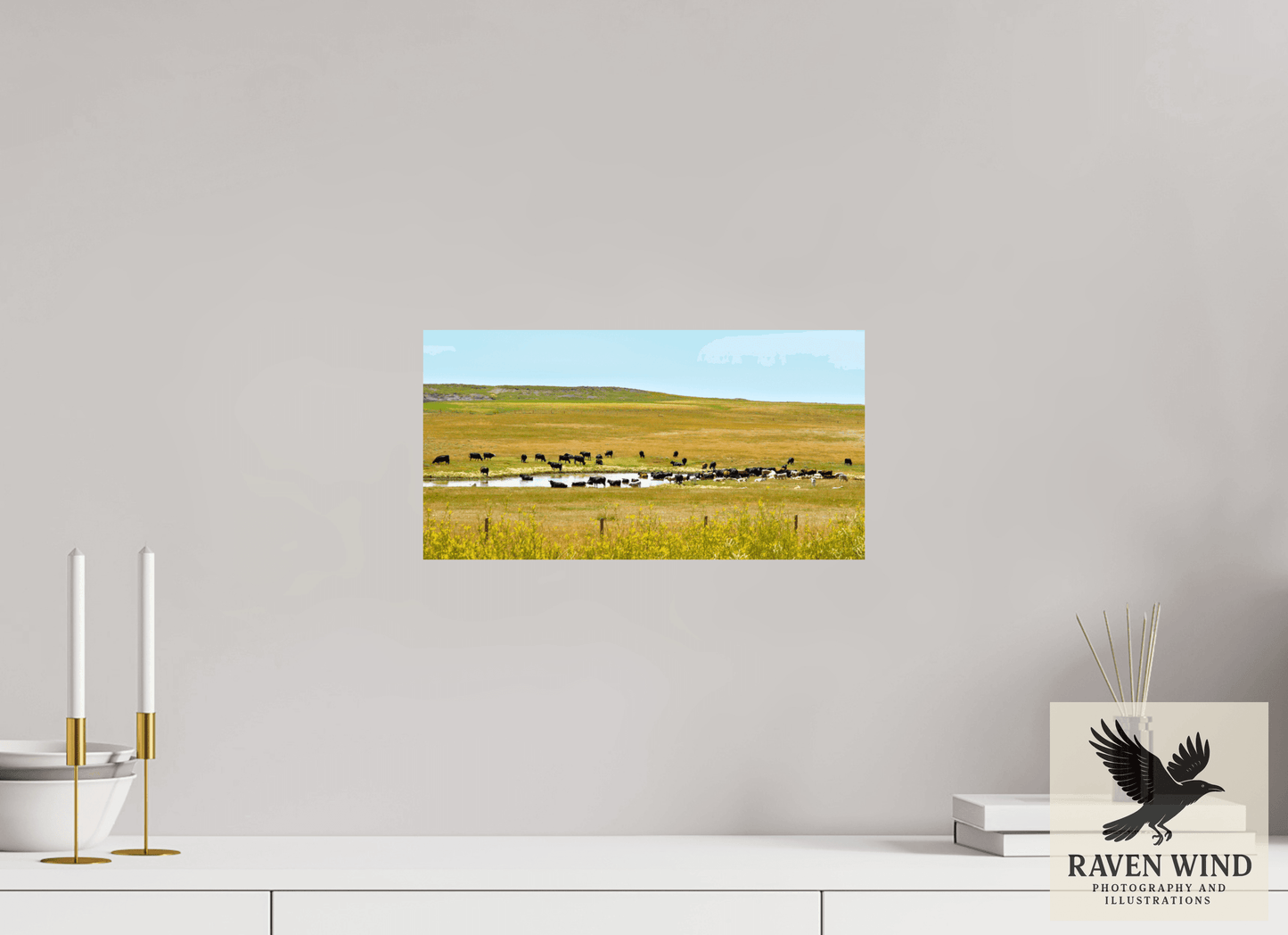 15.4 x 8″, Photo Print On Fuji Crystal DP II - unframed Gathering at Mule Creek Nature Photography Print