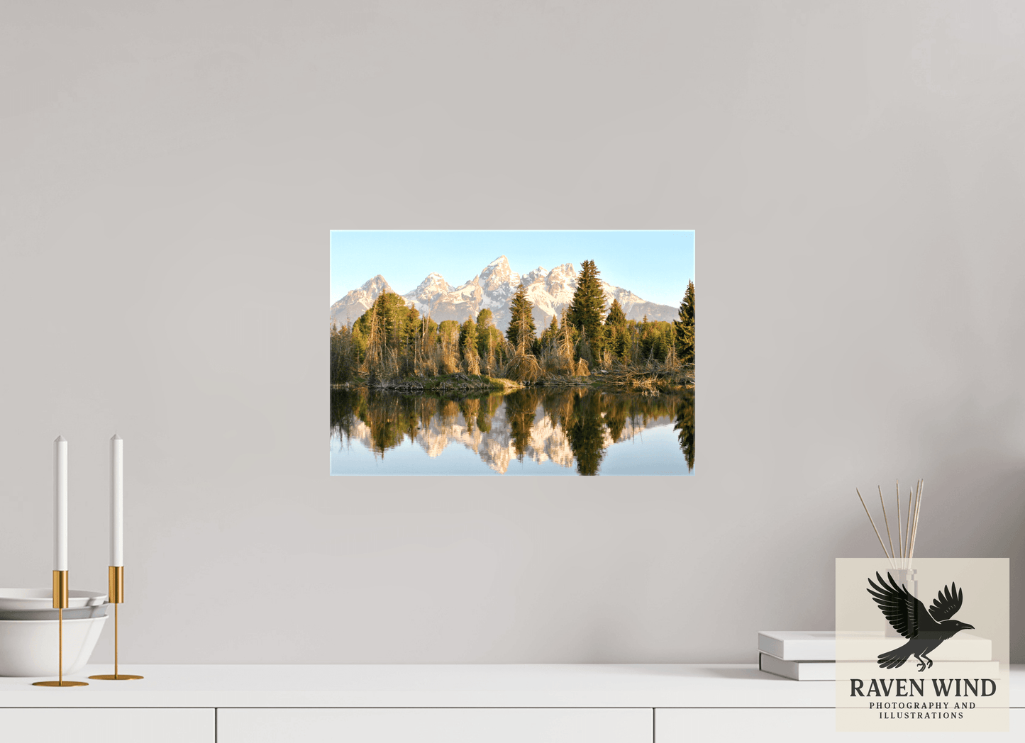 15 x 10″, Print on Canvas - ready to hang or set on a shelf Where the Tetons Wait Nature Photography Print