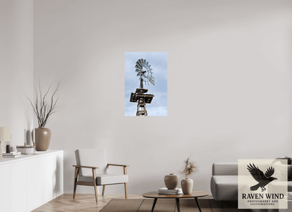 24 x 36″, Photo Print On Fuji Crystal DP II - unframed Rustic Windmill - Tribute to Americana Nature Photography Print