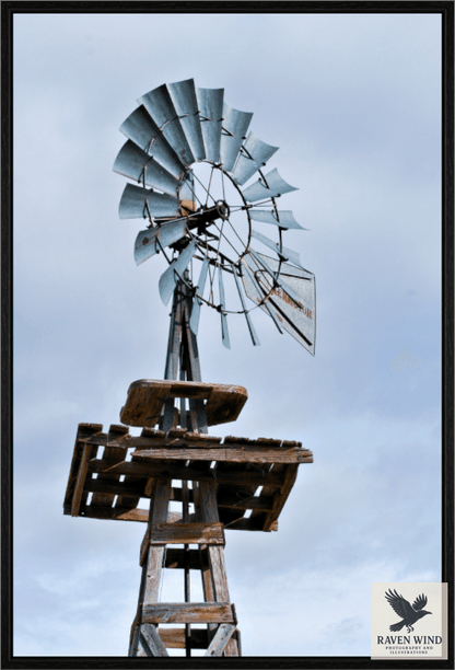 Main image Rustic Windmill - Tribute to Americana Nature Photography Print