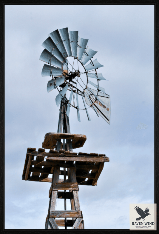 Main image Rustic Windmill - Tribute to Americana Nature Photography Print