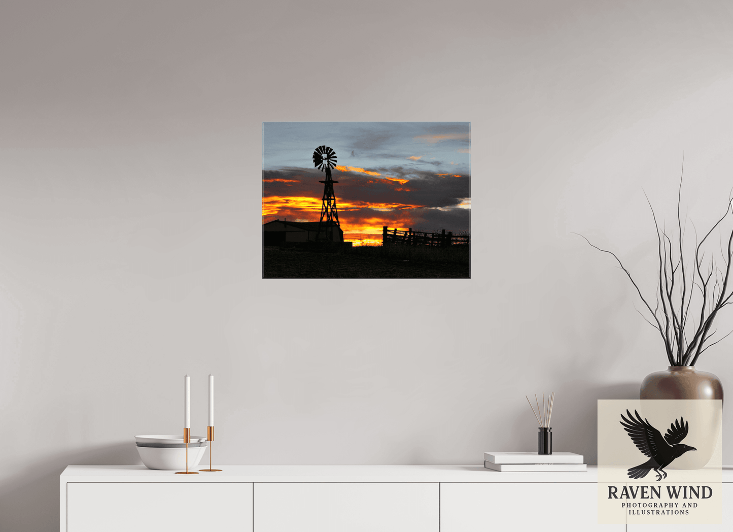 24 x 18″, Print on Canvas - ready to hang or set on a shelf Sunset Sentinel Nature Photography Print