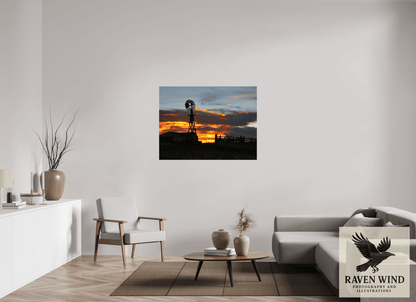 48 x 36″, Print on Canvas - ready to hang or set on a shelf Sunset Sentinel Nature Photography Print