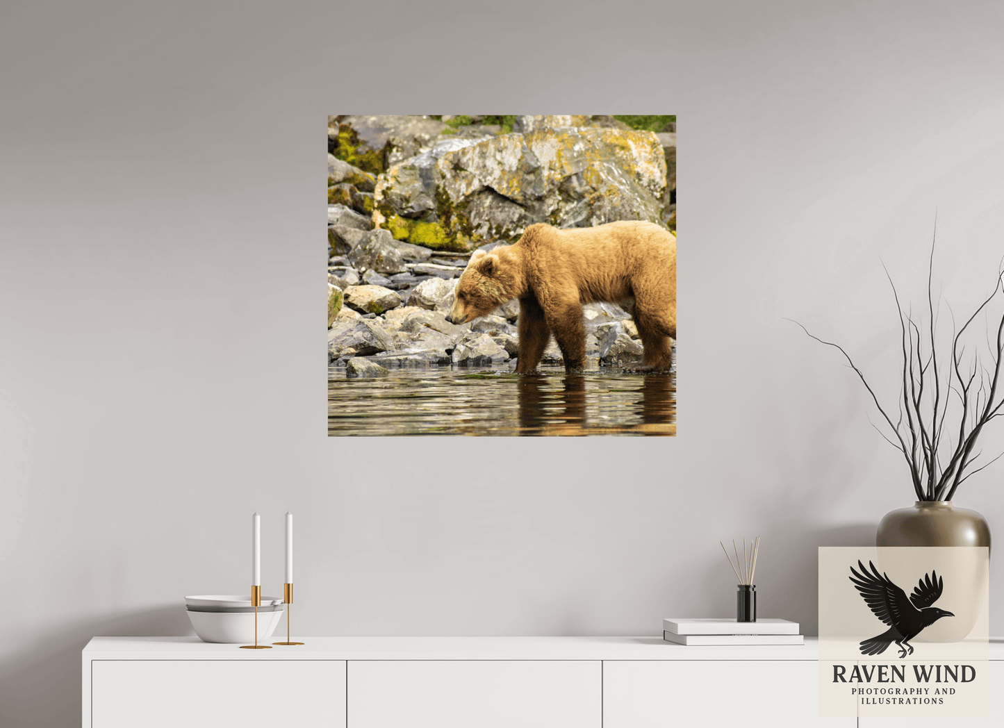 30.3 x 28″, Photo Print On Fuji Crystal DP II - unframed Looking for Dinner Nature Photography Print