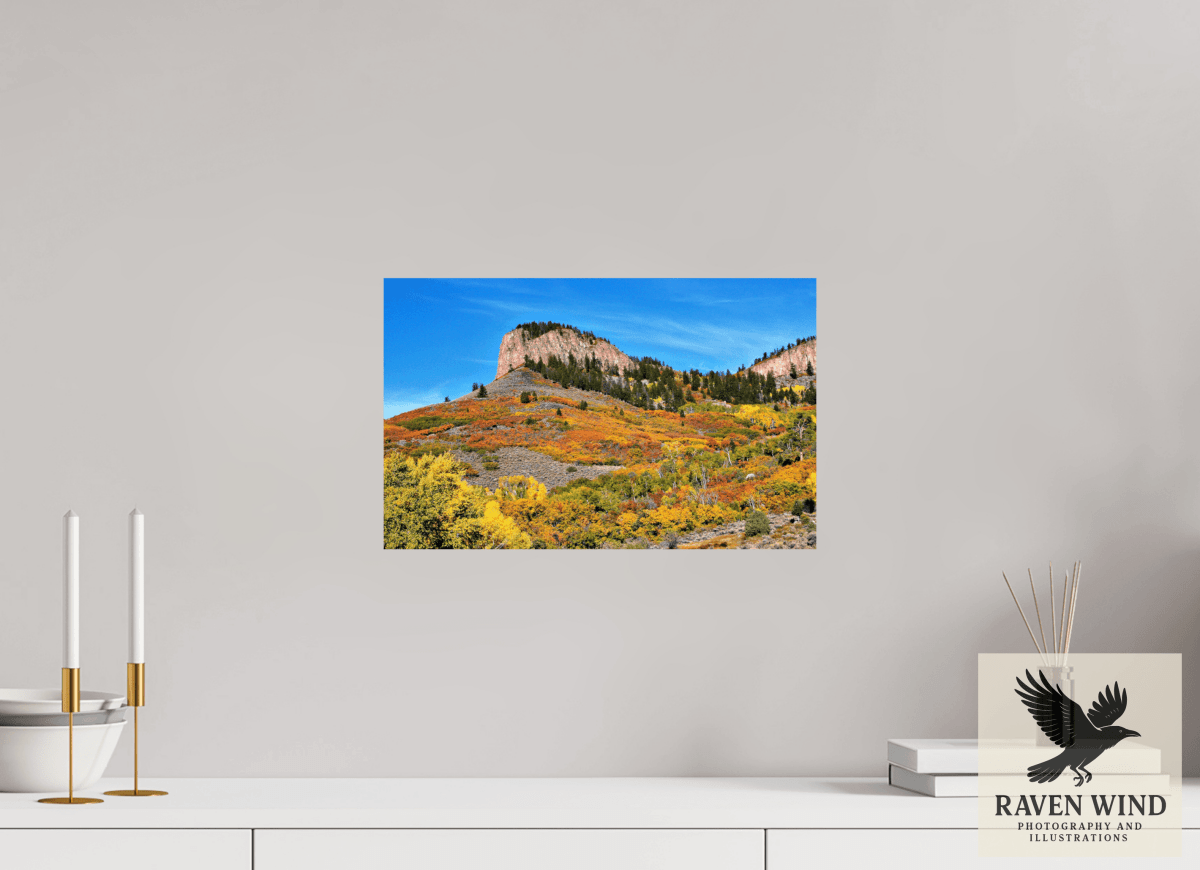 Raven Wind Photography & Illustrations-Blue Mesa Point - Autumn's Bold Brushstroke Fine Art Nature Print -