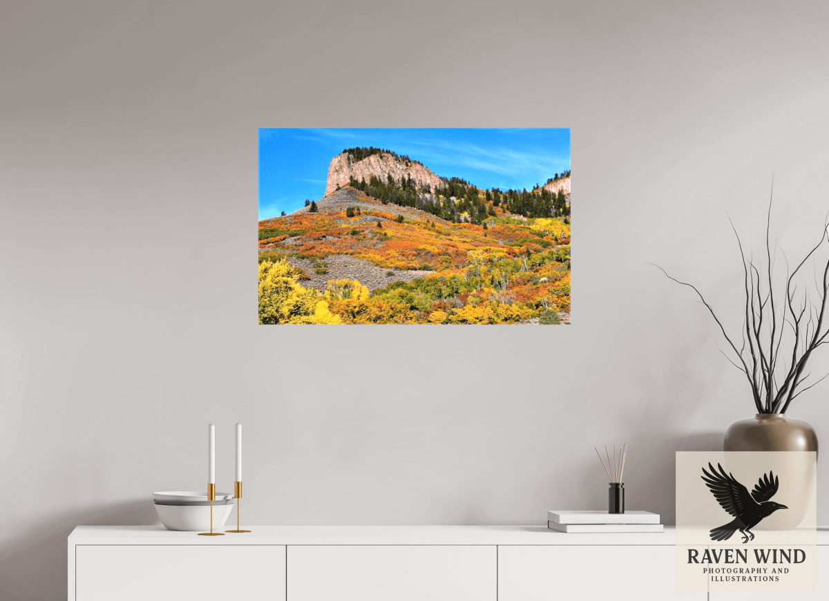 Raven Wind Photography & Illustrations-Blue Mesa Point - Autumn's Bold Brushstroke Fine Art Nature Print -