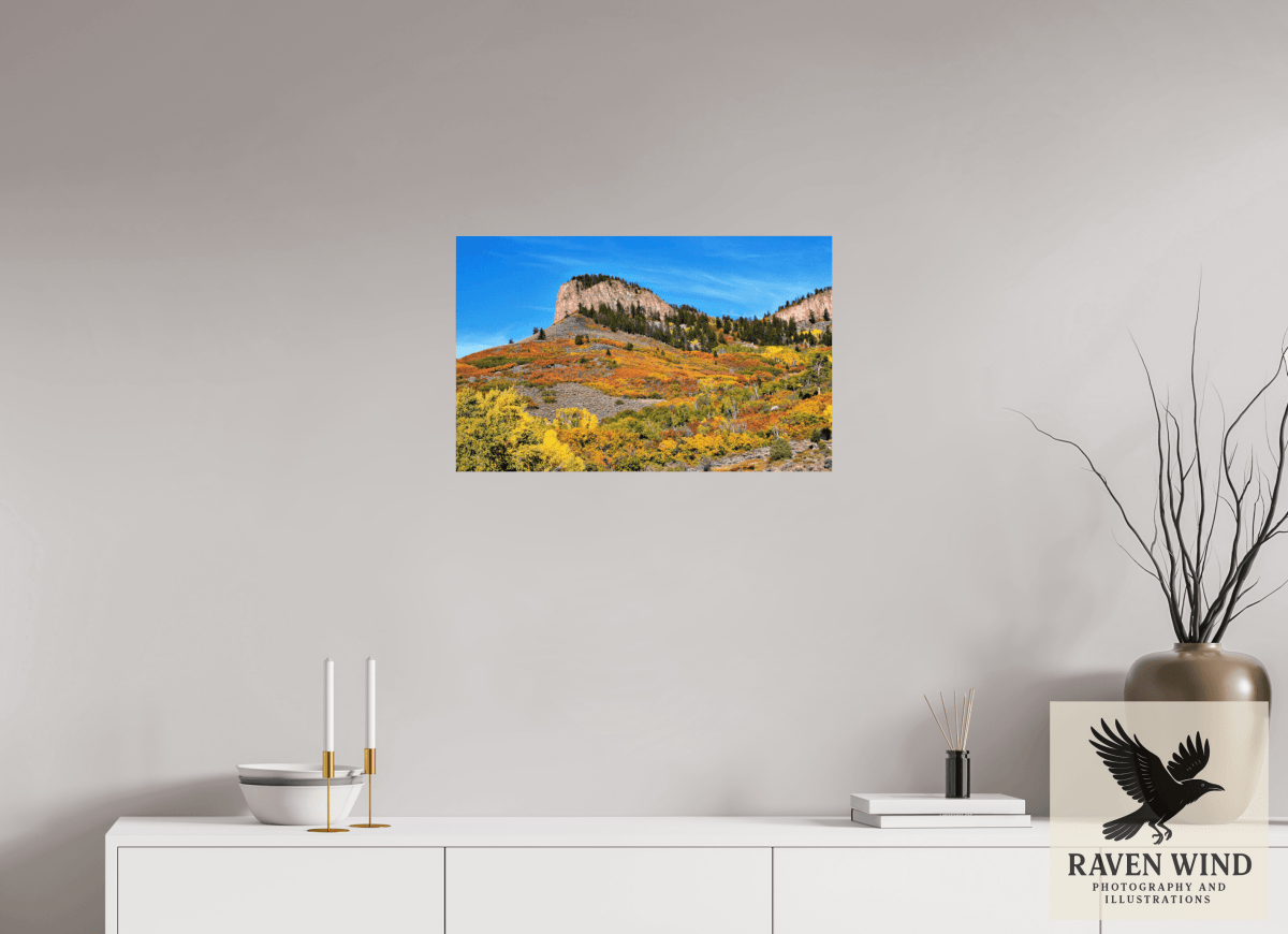 Raven Wind Photography & Illustrations-Blue Mesa Point - Autumn's Bold Brushstroke Fine Art Nature Print -