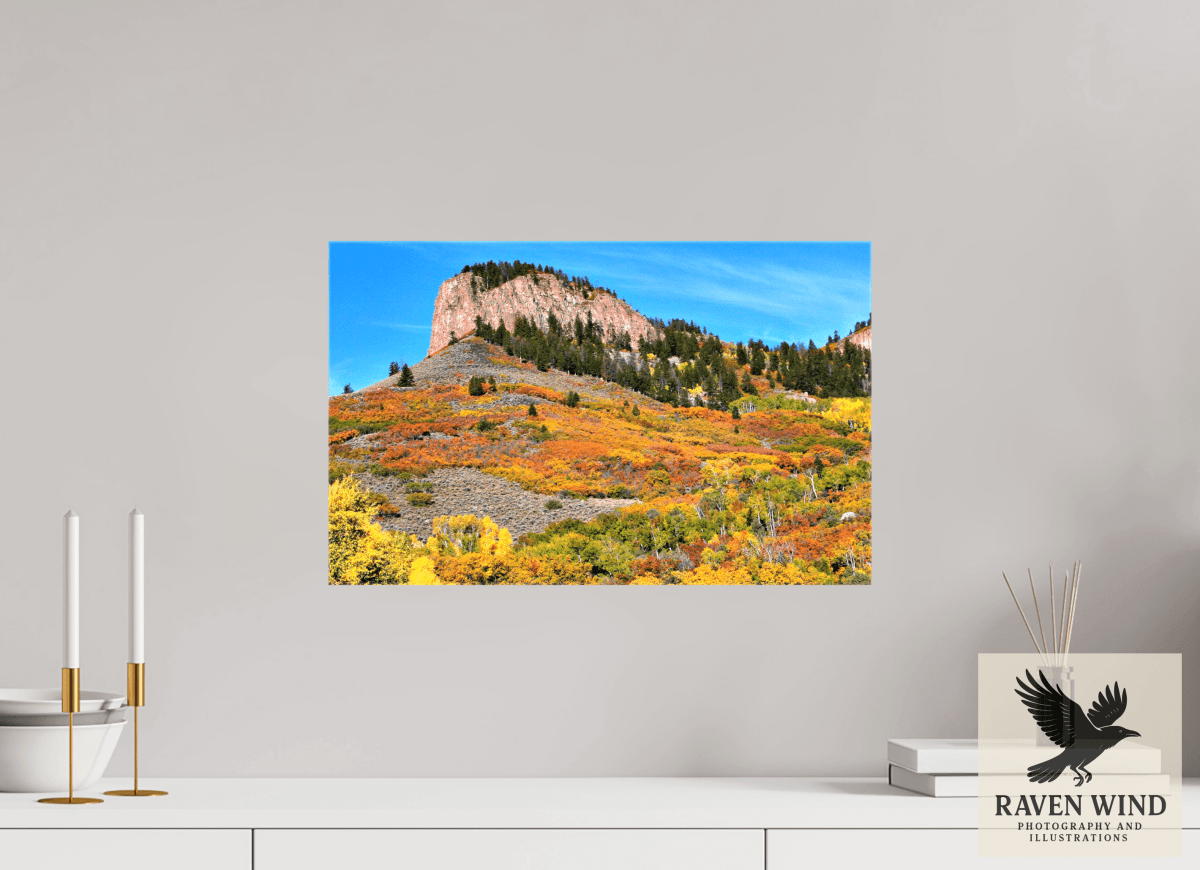 Raven Wind Photography & Illustrations-Blue Mesa Point - Autumn's Bold Brushstroke Fine Art Nature Print -