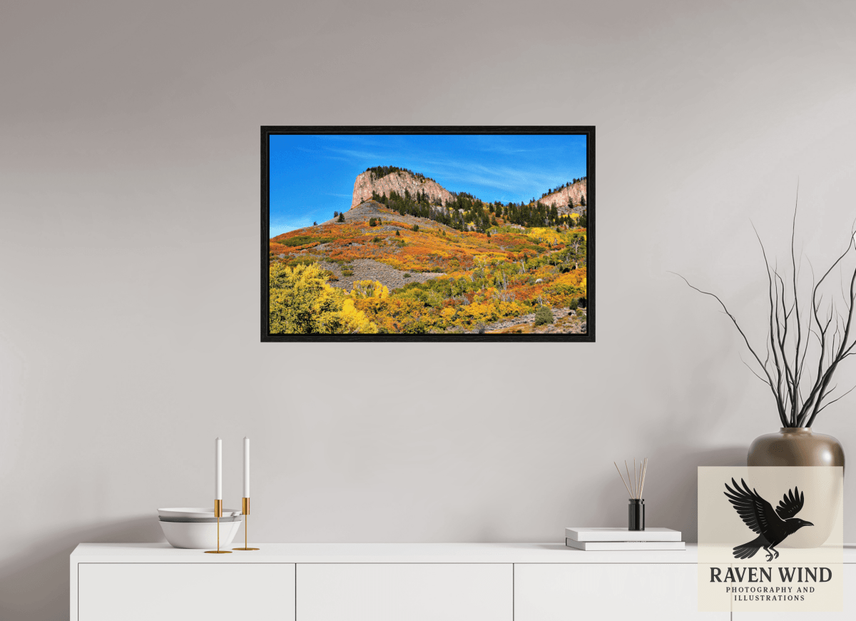 Raven Wind Photography & Illustrations-Blue Mesa Point - Autumn's Bold Brushstroke Fine Art Nature Print -