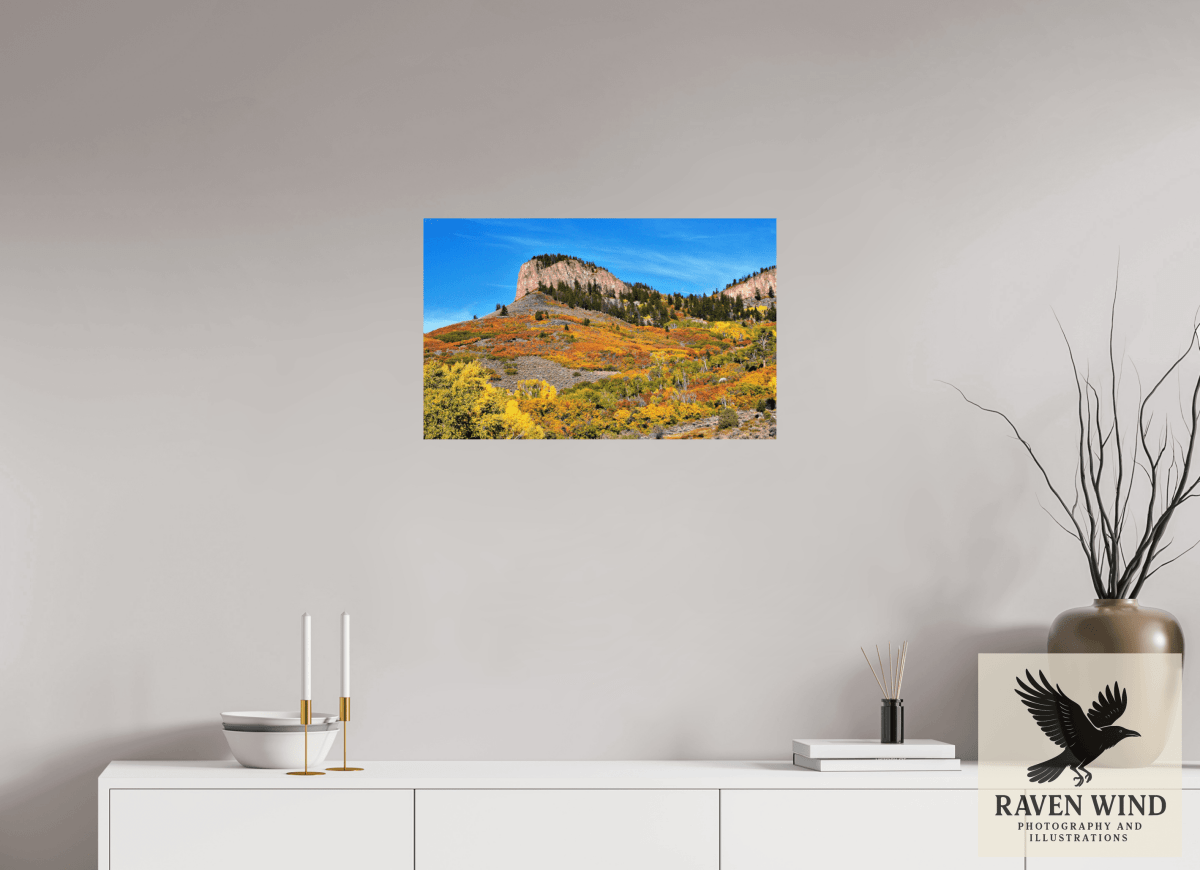 Raven Wind Photography & Illustrations-Blue Mesa Point - Autumn's Bold Brushstroke Fine Art Nature Print -