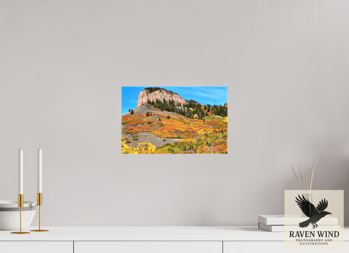 Raven Wind Photography & Illustrations-Blue Mesa Point - Autumn's Bold Brushstroke Fine Art Nature Print -
