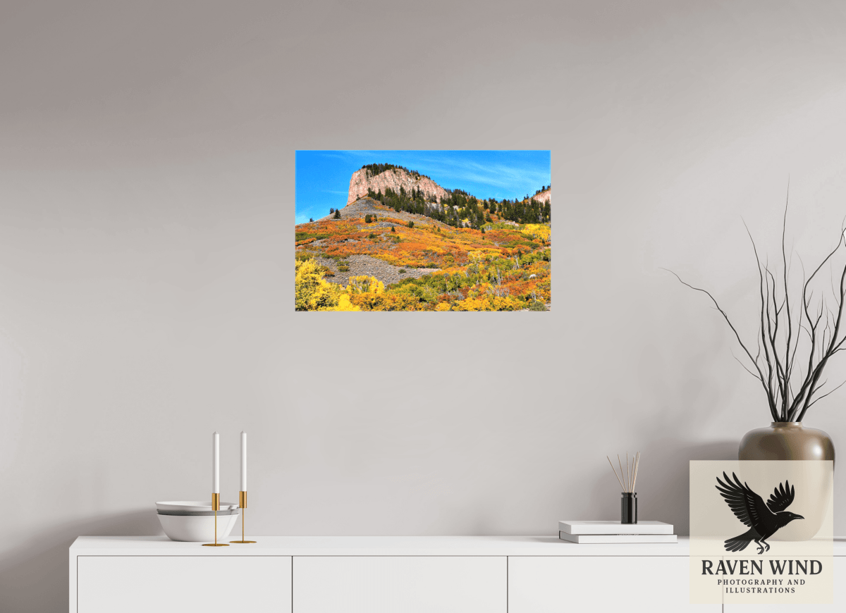 Raven Wind Photography & Illustrations-Blue Mesa Point - Autumn's Bold Brushstroke Fine Art Nature Print -