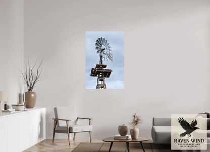 30 x 45″, ChromaLuxe HD Metal Print - ready to hang Rustic Windmill - Tribute to Americana Nature Photography Print