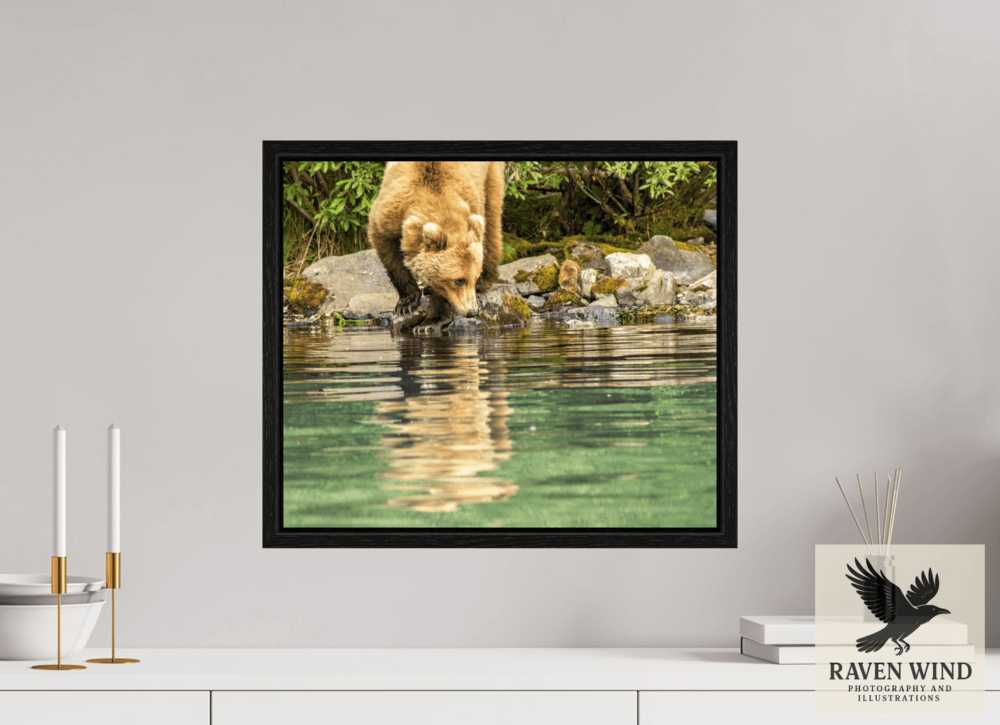 18.9 x 16″, Floater Frame - black oak frame - ready to hang A Closer Look Nature Photography Print
