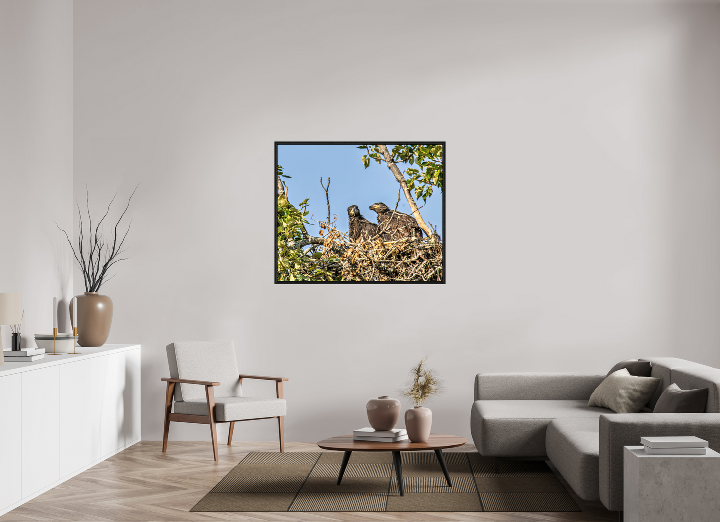 Nestmates – Young Eagles in a Woodland Home – Nature Photography Print