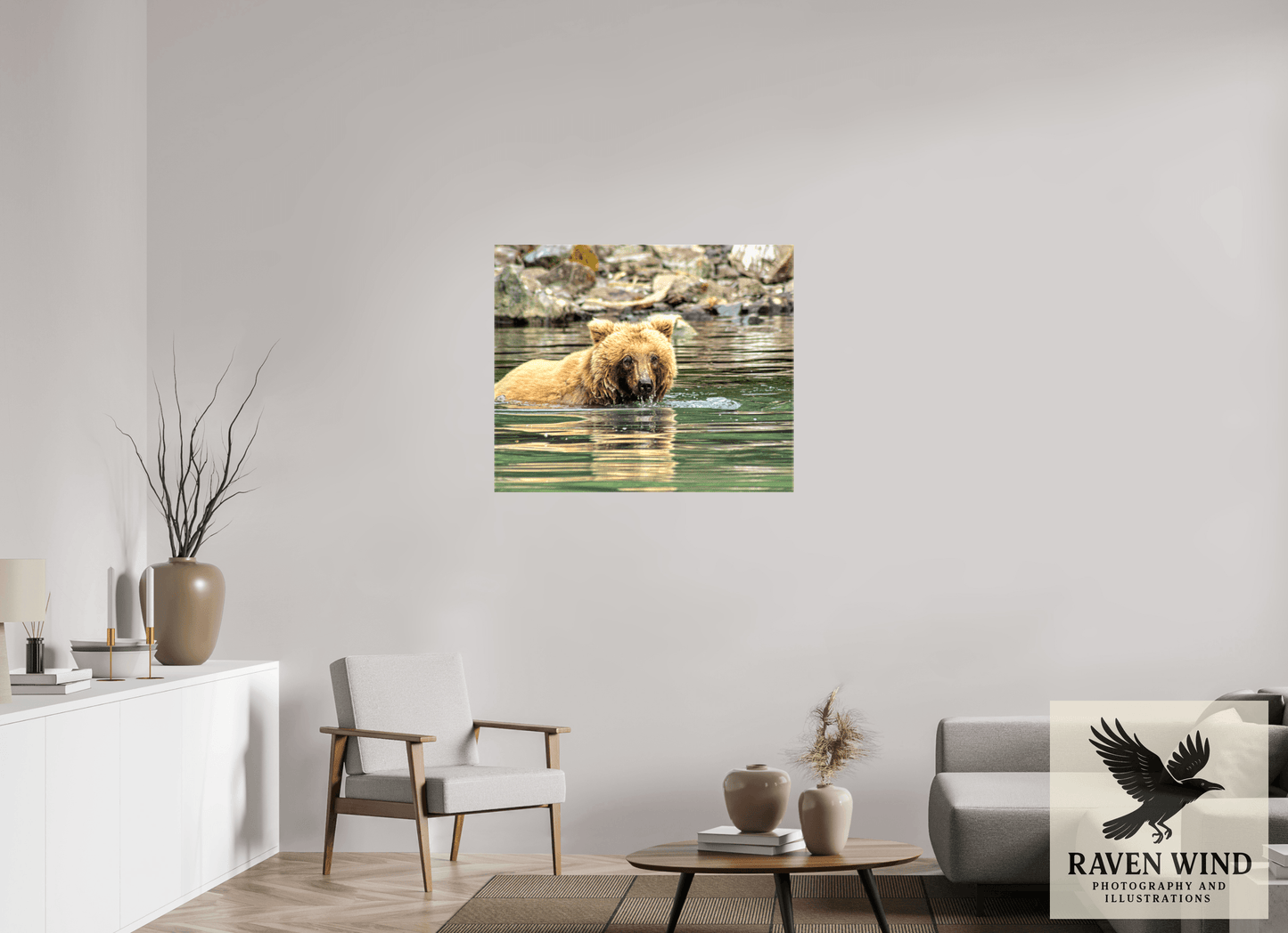 37.5 x 31″, Print on Canvas - ready to hang or set on a shelf Fishing the Deep End Nature Photography Print