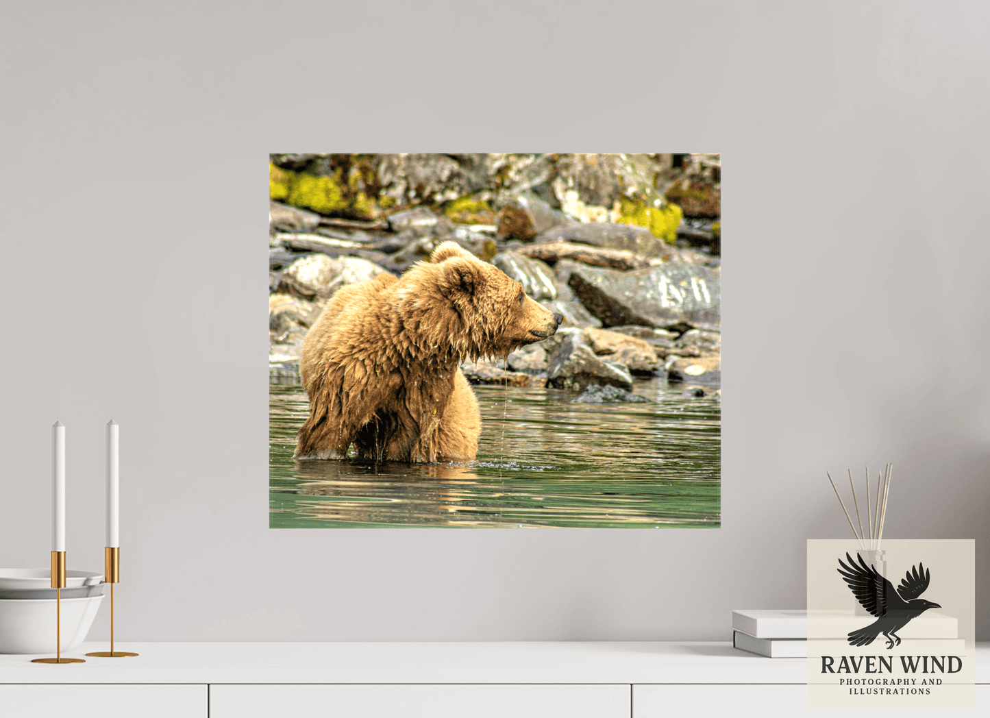 19.3 x 16″, Print on Canvas - ready to hang or set on a shelf Watchful Momma Nature Photography Print