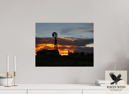 20 x 15″, ChromaLuxe HD Metal Print - ready to hang Sunset Sentinel Nature Photography Print