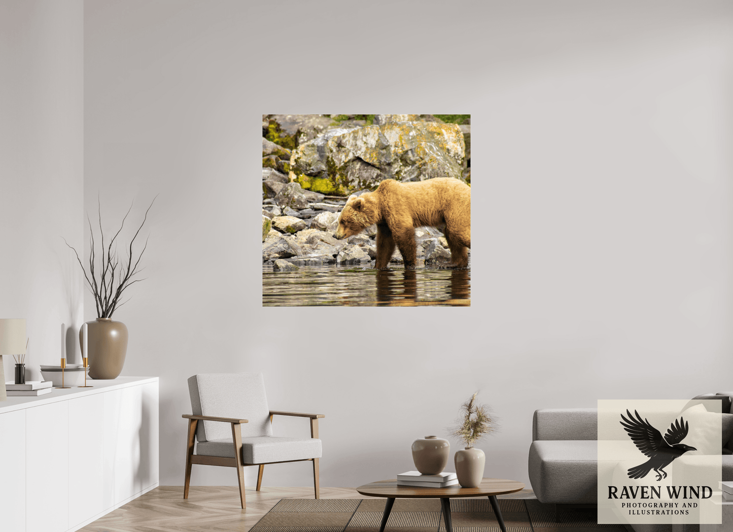 46.6 x 43″, Photo Print Under Acrylic Glass - ready to hang Looking for Dinner Nature Photography Print