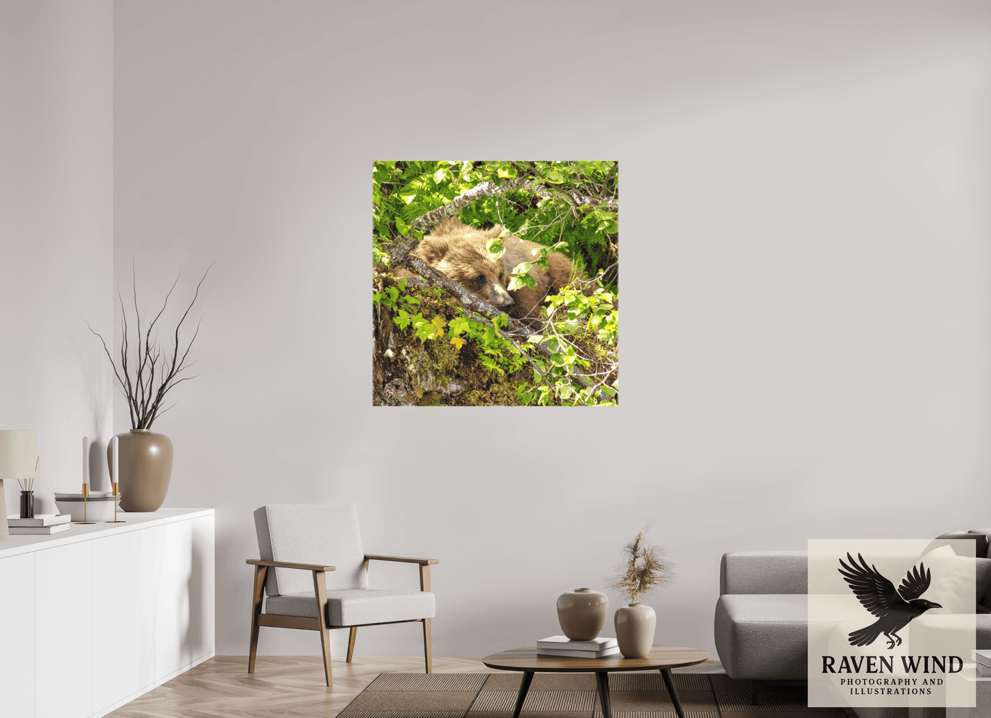 40 x 40″, Print on Canvas - ready to hang or set on a shelf Hide and Peek Nature Photography Print