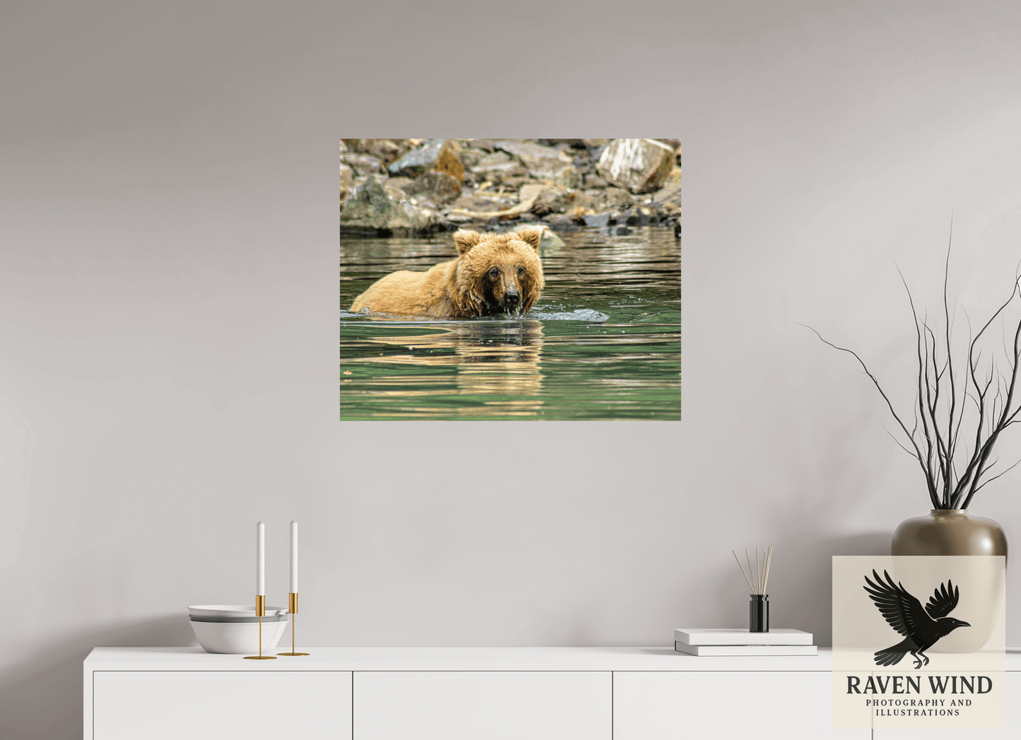 29 x 24″, ChromaLuxe HD Metal Print - ready to hang Fishing the Deep End Nature Photography Print