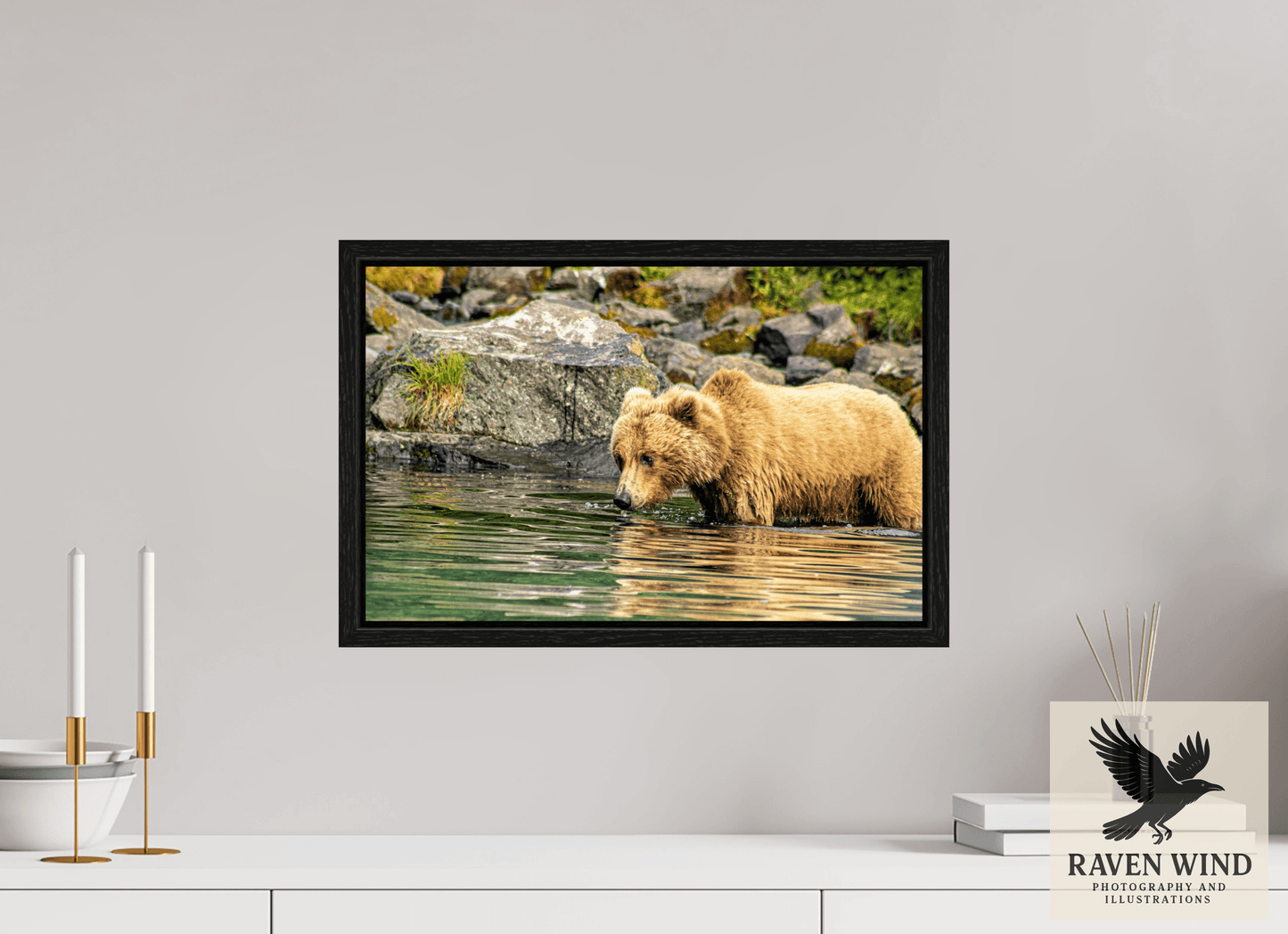 18.9 x 12″, Floater Frame - black oak frame - ready to hang Wild Focus Nature Photography Print
