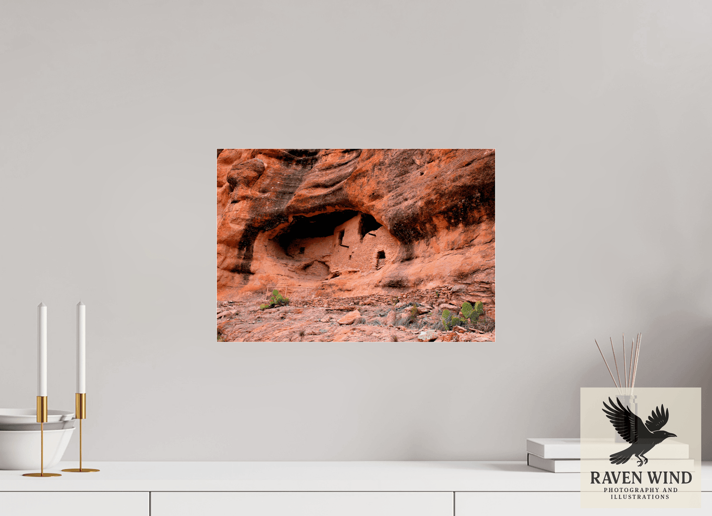 17.3 x 12″, Photo Print Under Acrylic Glass - ready to hang Gila Ruins - A Glimpse into Ancient Ingenuity Nature Photography Print