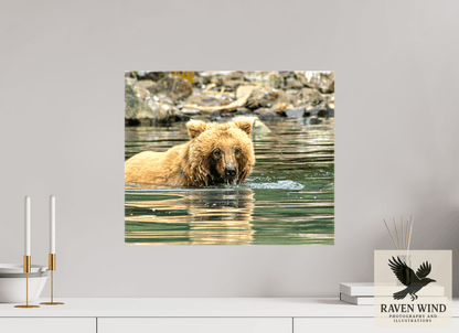 19.3 x 16″, Print on Canvas - ready to hang or set on a shelf Fishing the Deep End Nature Photography Print