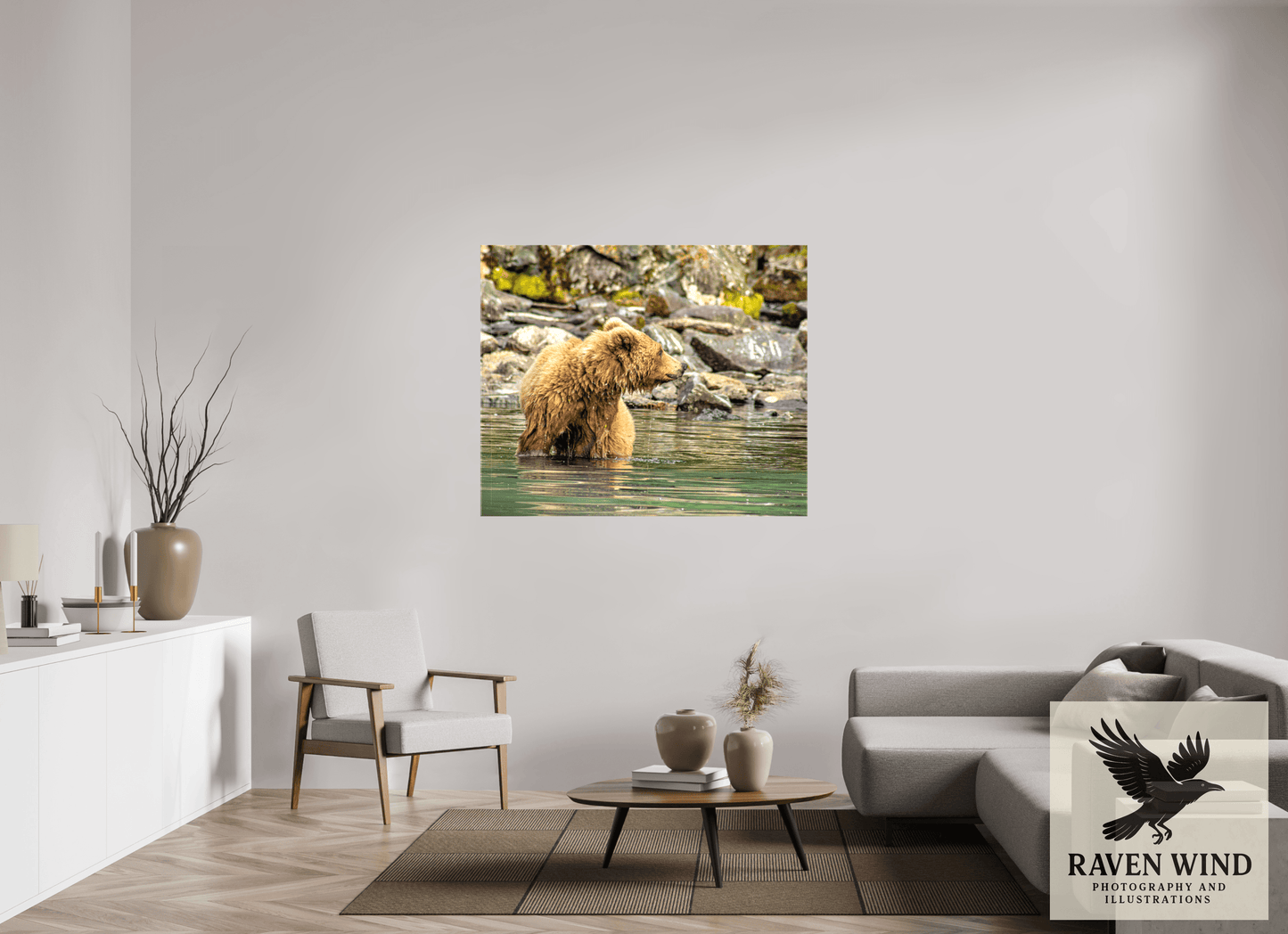 51.9 x 43″, Print on Canvas - ready to hang or set on a shelf Watchful Momma Nature Photography Print