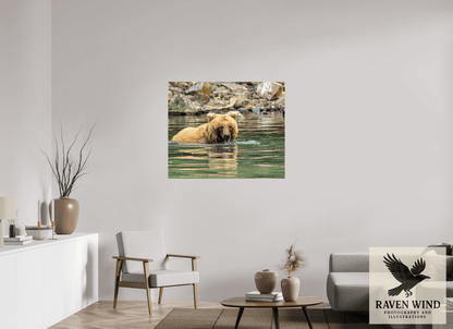 42.3 x 35″, ChromaLuxe HD Metal Print - ready to hang Fishing the Deep End Nature Photography Print
