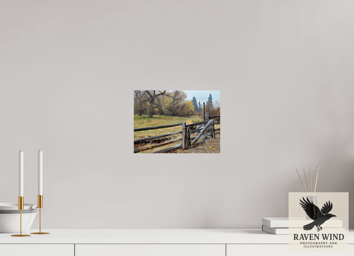 Raven Wind Photography & Illustrations-Pasture Gate Fine Art Nature Print -