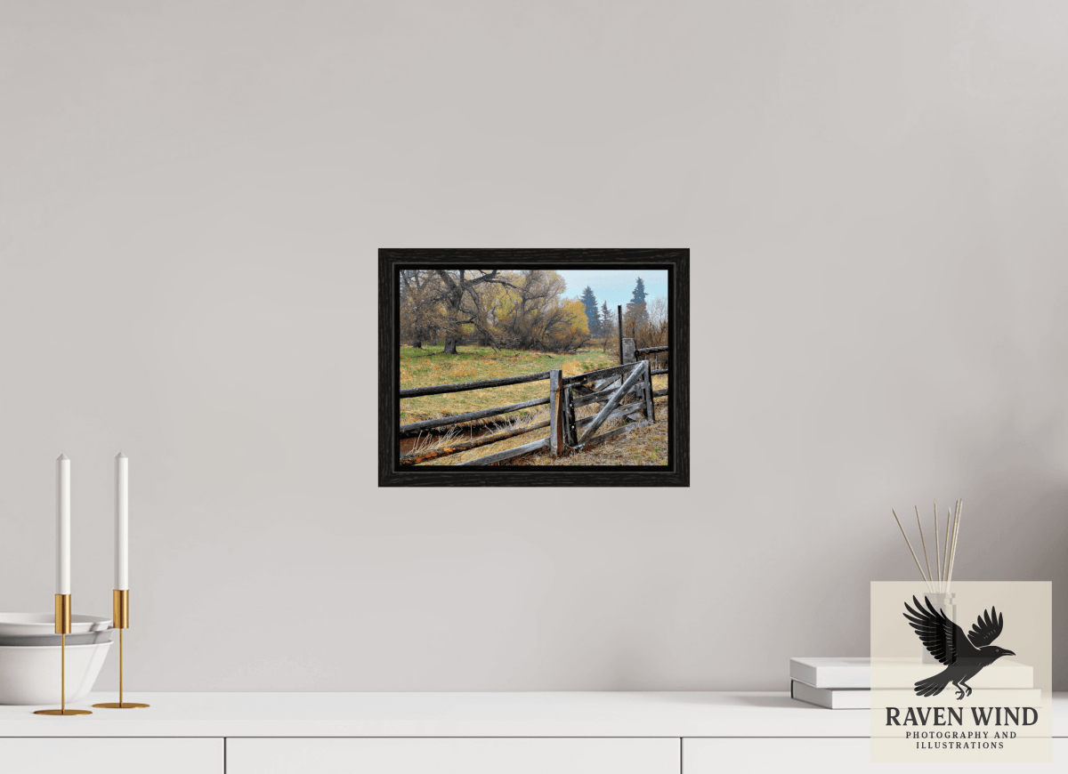 Raven Wind Photography & Illustrations-Pasture Gate Fine Art Nature Print -