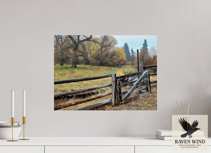 Raven Wind Photography & Illustrations-Pasture Gate Fine Art Nature Print -