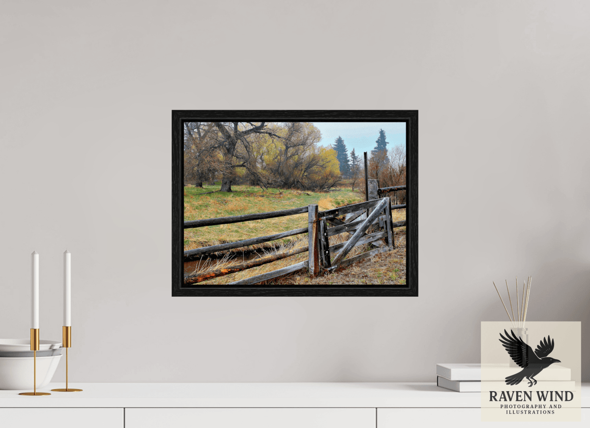 Raven Wind Photography & Illustrations-Pasture Gate Fine Art Nature Print -