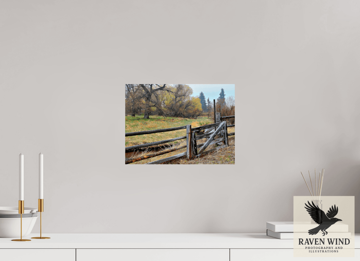 Raven Wind Photography & Illustrations-Pasture Gate Fine Art Nature Print -