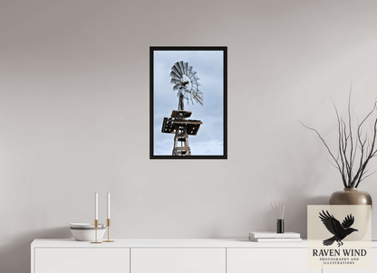 Raven Wind Photography & Illustrations-Rustic Windmill - Tribute to Americana Fine Art Nature Print -