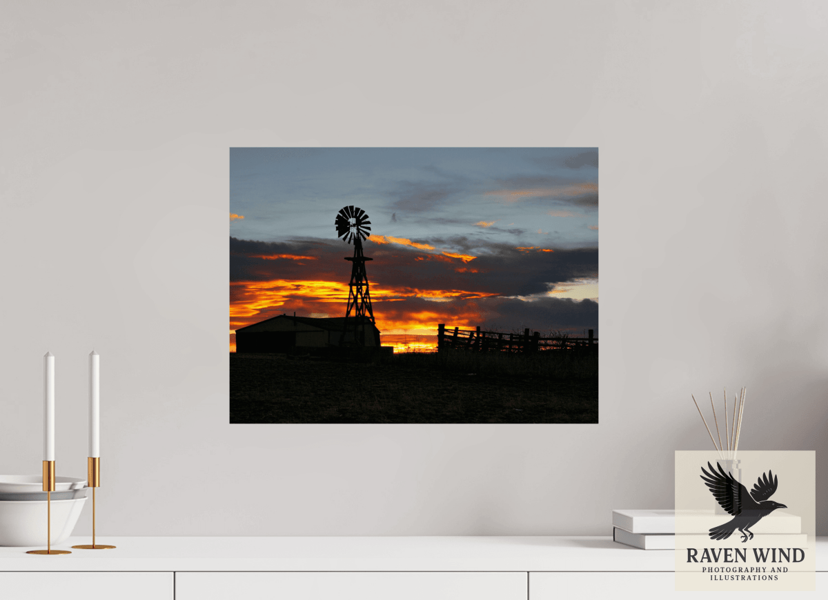 Raven Wind Photography & Illustrations-Sunset Sentinel Fine Art Nature Print -