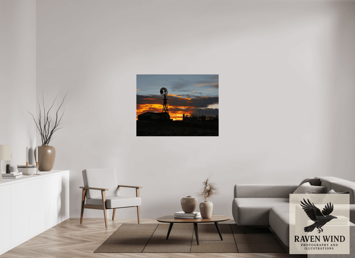 Raven Wind Photography & Illustrations-Sunset Sentinel Fine Art Nature Print -